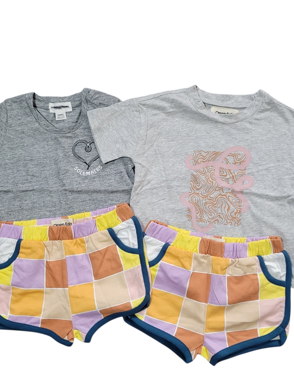 NWOT GIRL'S 12M BUNDLE 2 Open Edit Shorts 1 Open Edit Tee 1 miles the label Tee
